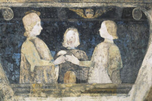 Dipinto matrimonio dinastie Varano Malatesta Camerino